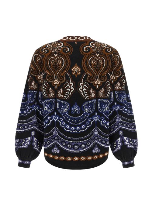 Maglione jacquard con maniche a palloncino FARM Rio | 36027426072 NICOLE BROWN
